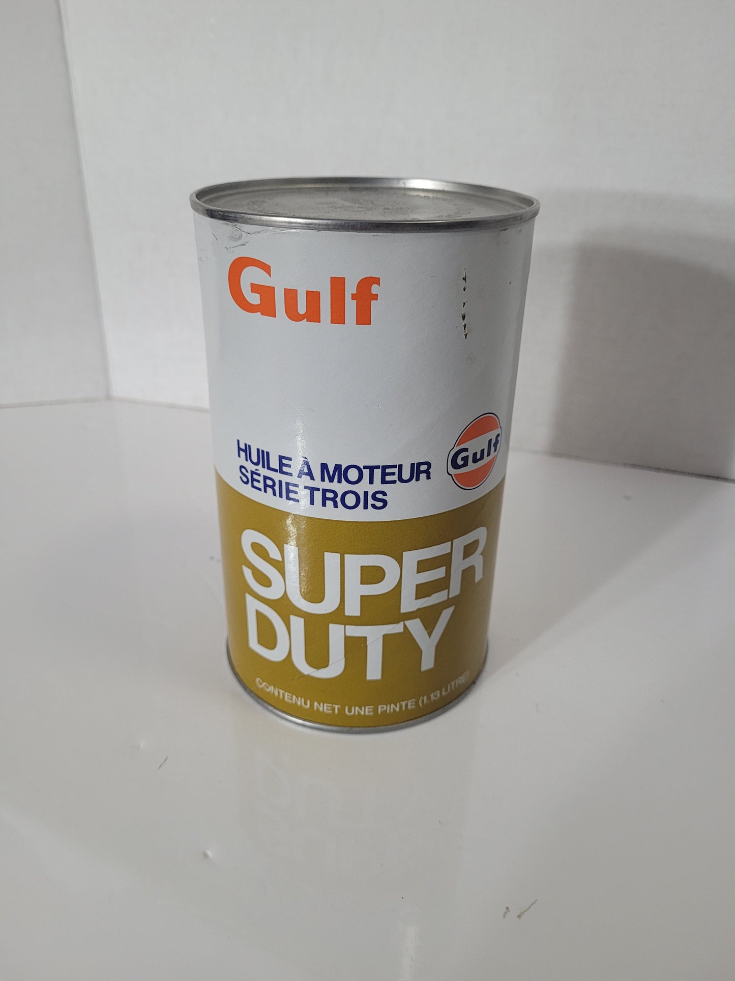 Vintage Gulf Super Duty Series Three Motor Oil – Full Sealed 1 Quart Can