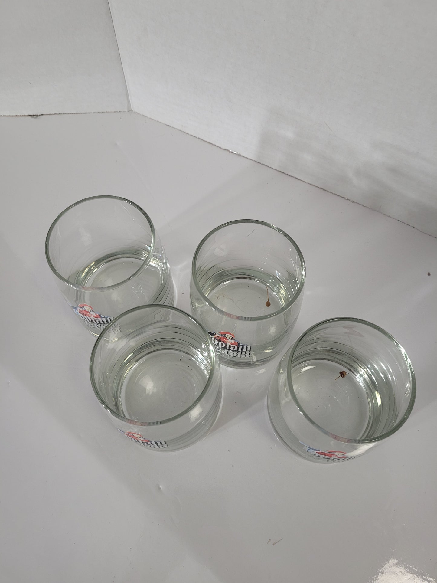 Vintage Captain & Cola Lowball Glasses – Set of 4
