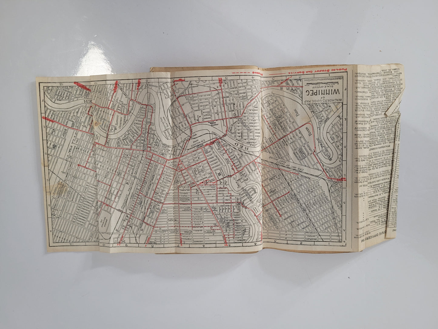 Vintage January 1946 Waghorn’s Guide – Winnipeg Street Map & Business Directory