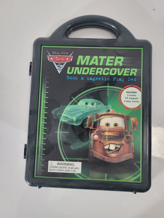 Disney Pixar Cars 2 Mater Undercover Book & Magnetic Play Set – 2011