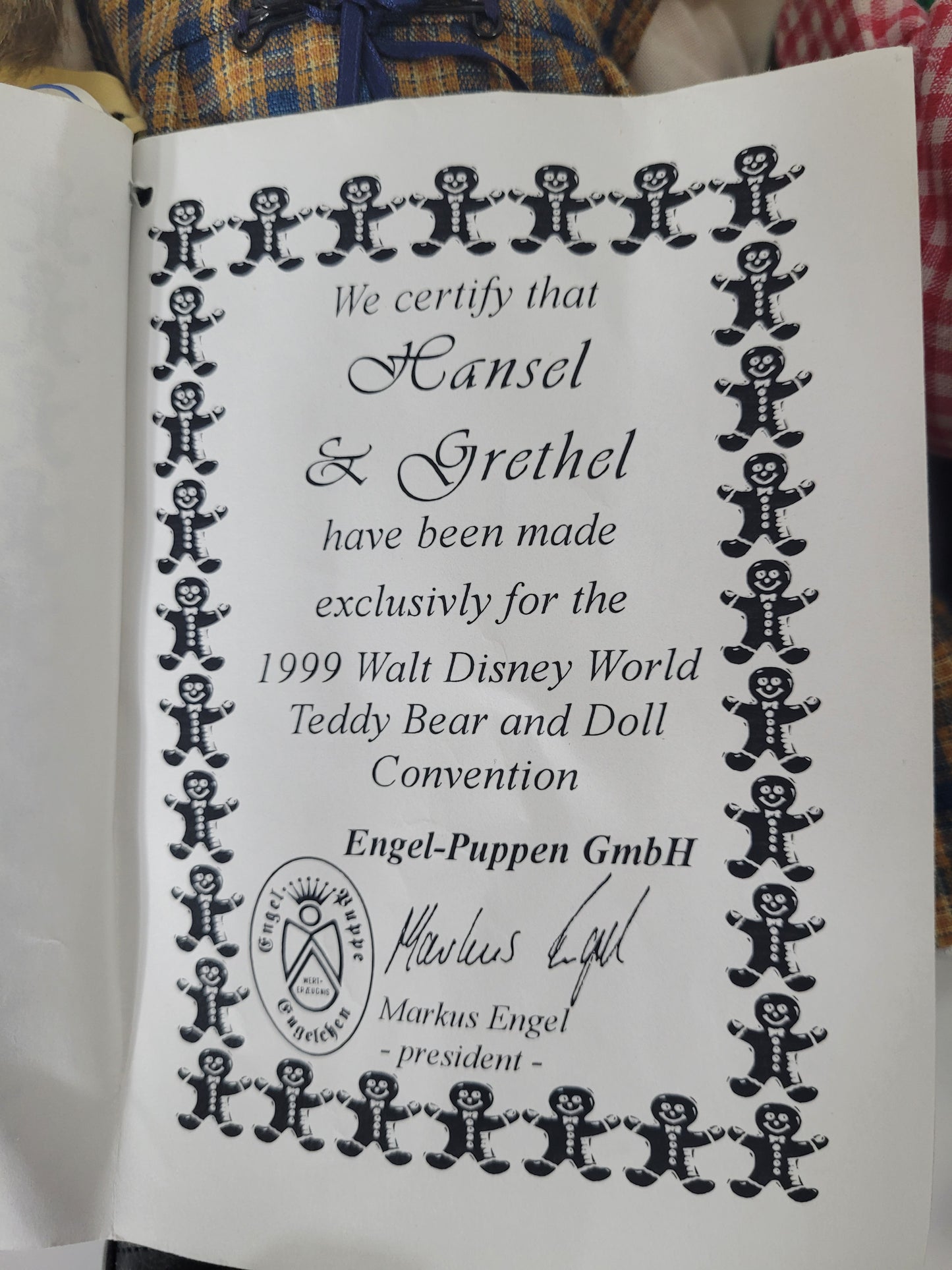 Engel-Puppen Hansel & Gretel Limited Edition Dolls – 1999 Walt Disney World Convention – No. 28/75