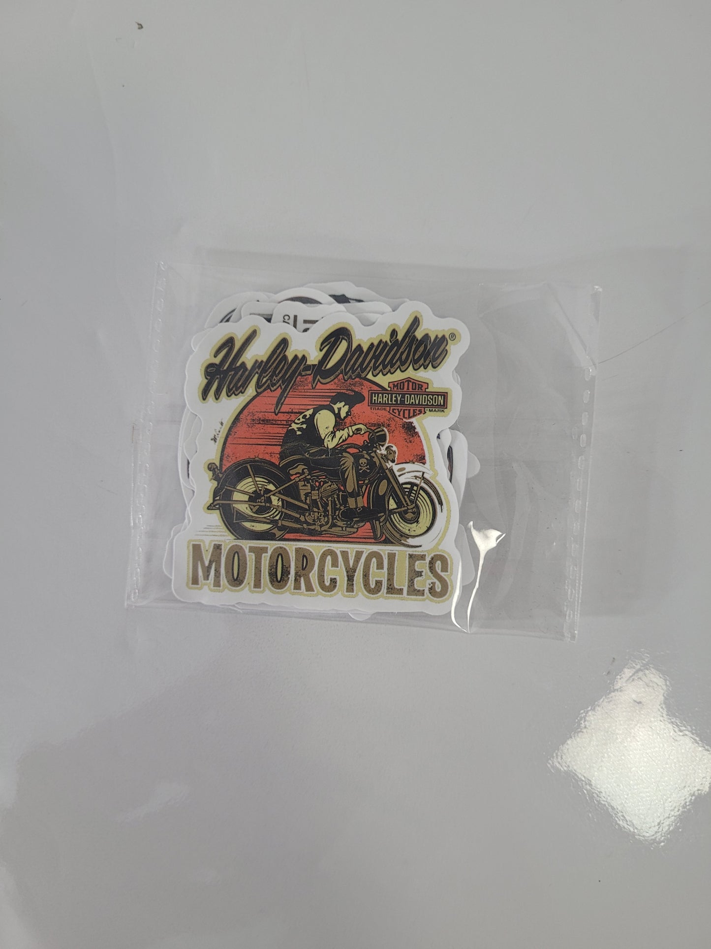 Harley-Davidson Vintage-Style Motorcycle Stickers – Lot of 5
