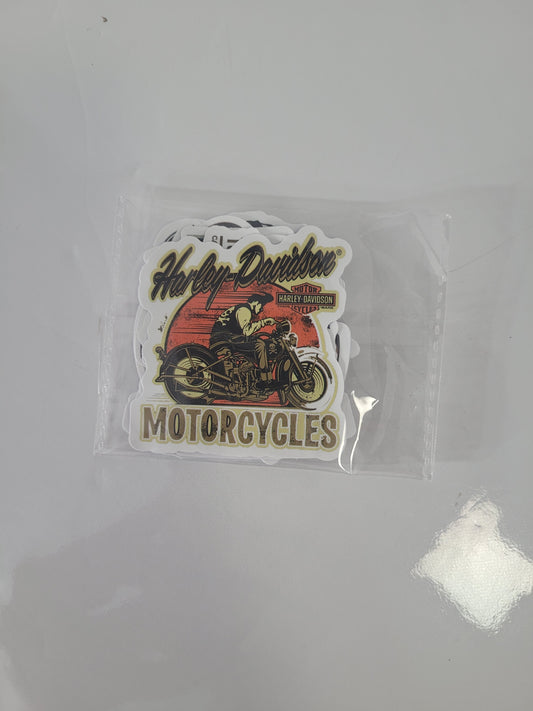 Harley-Davidson Vintage-Style Motorcycle Stickers – Lot of 5