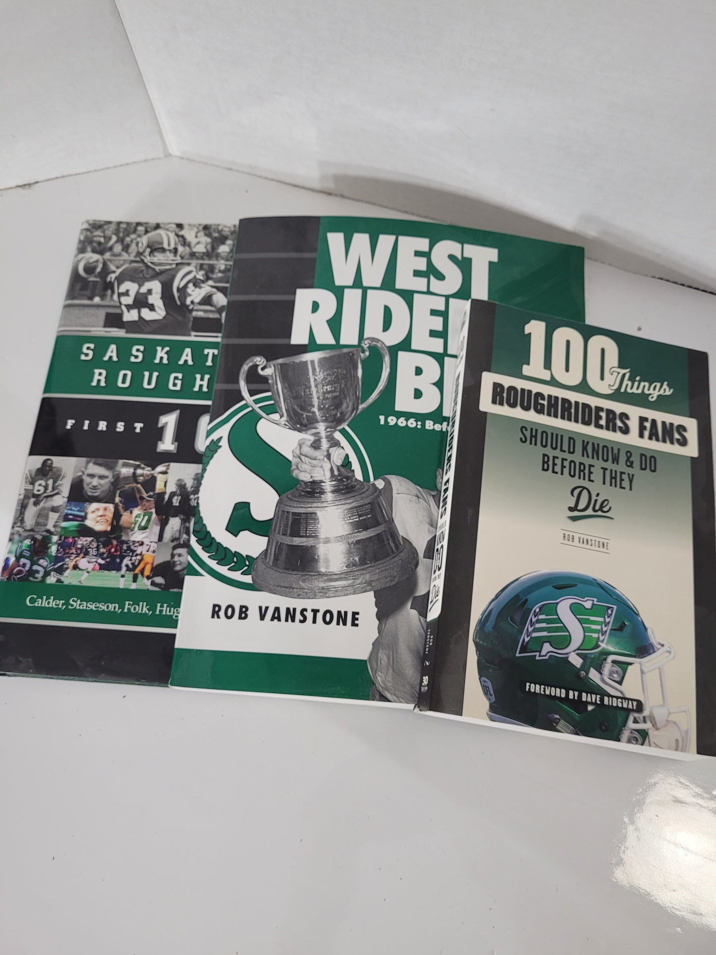 Saskatchewan Roughriders 3-Book Lot – First 100 Years, West Riders Best & 100 Things Fans Should Know