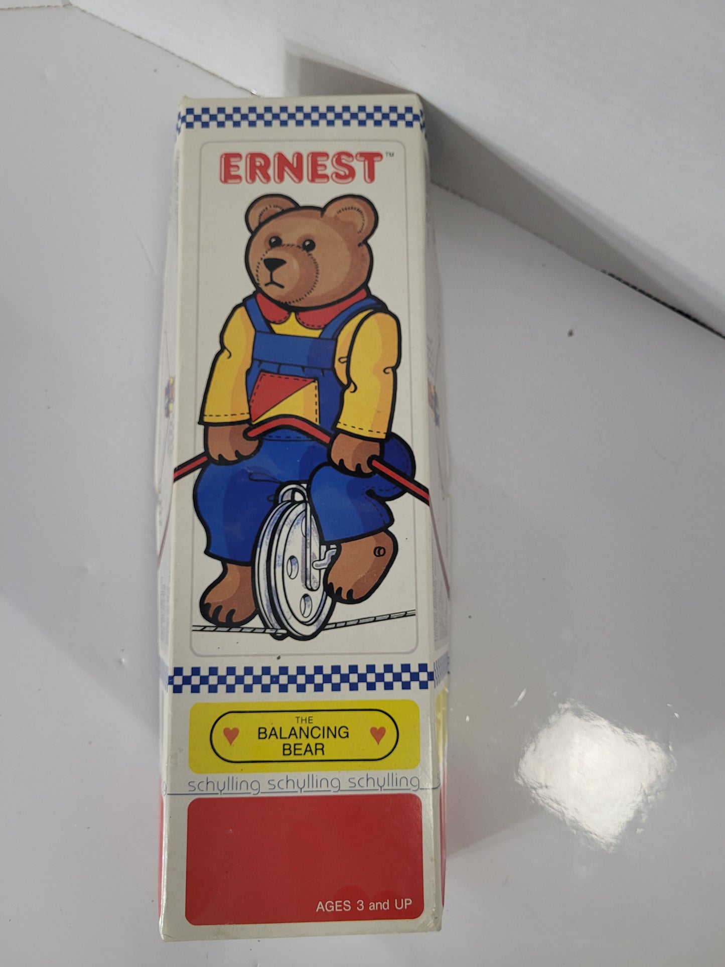 Vintage 1986 Schylling Ernest The Balancing Bear Toy – Original Box
