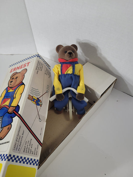Vintage 1986 Schylling Ernest The Balancing Bear Toy – Original Box