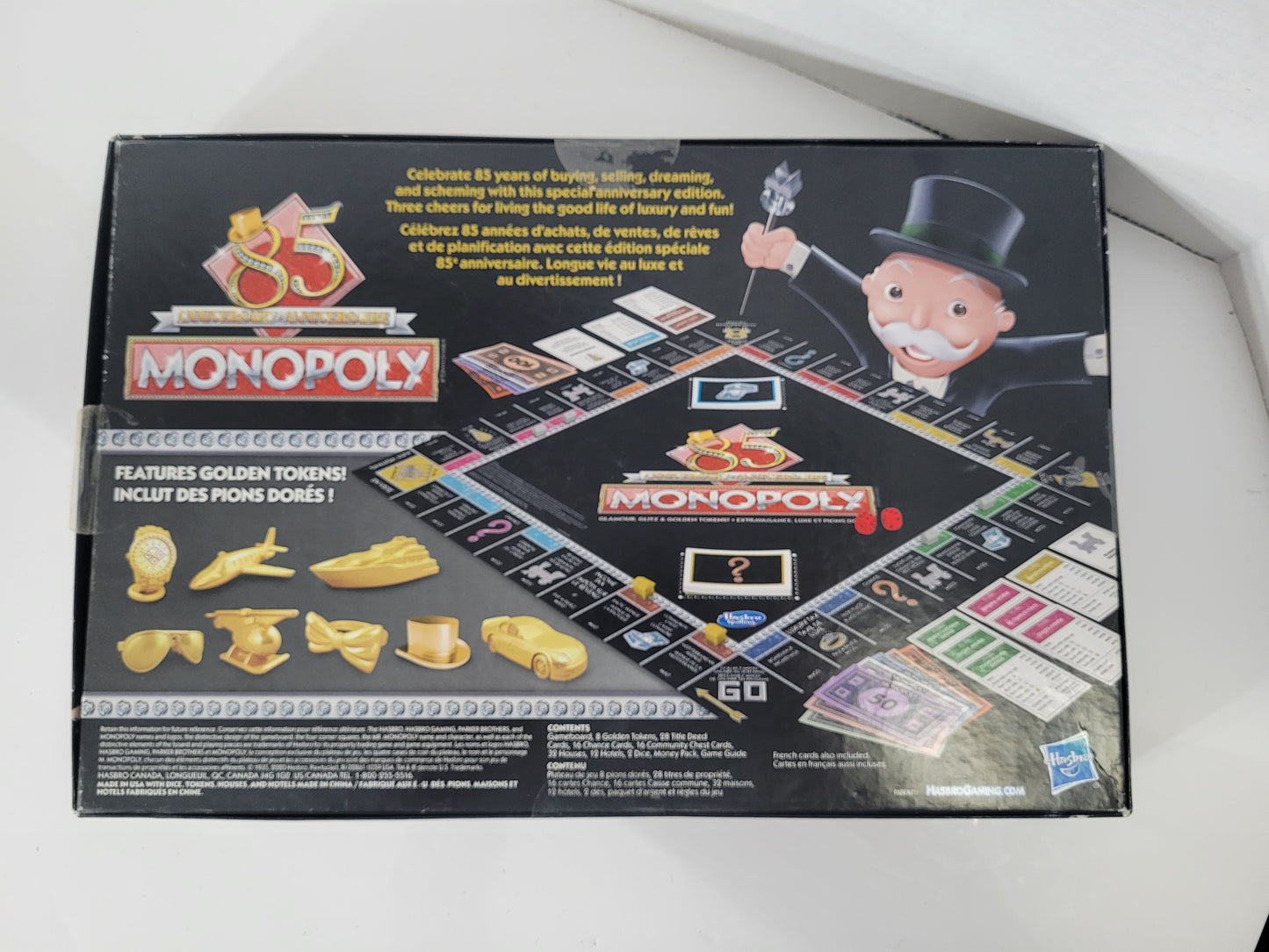 Monopoly 85th Anniversary Edition – Hasbro Gaming – Golden Tokens