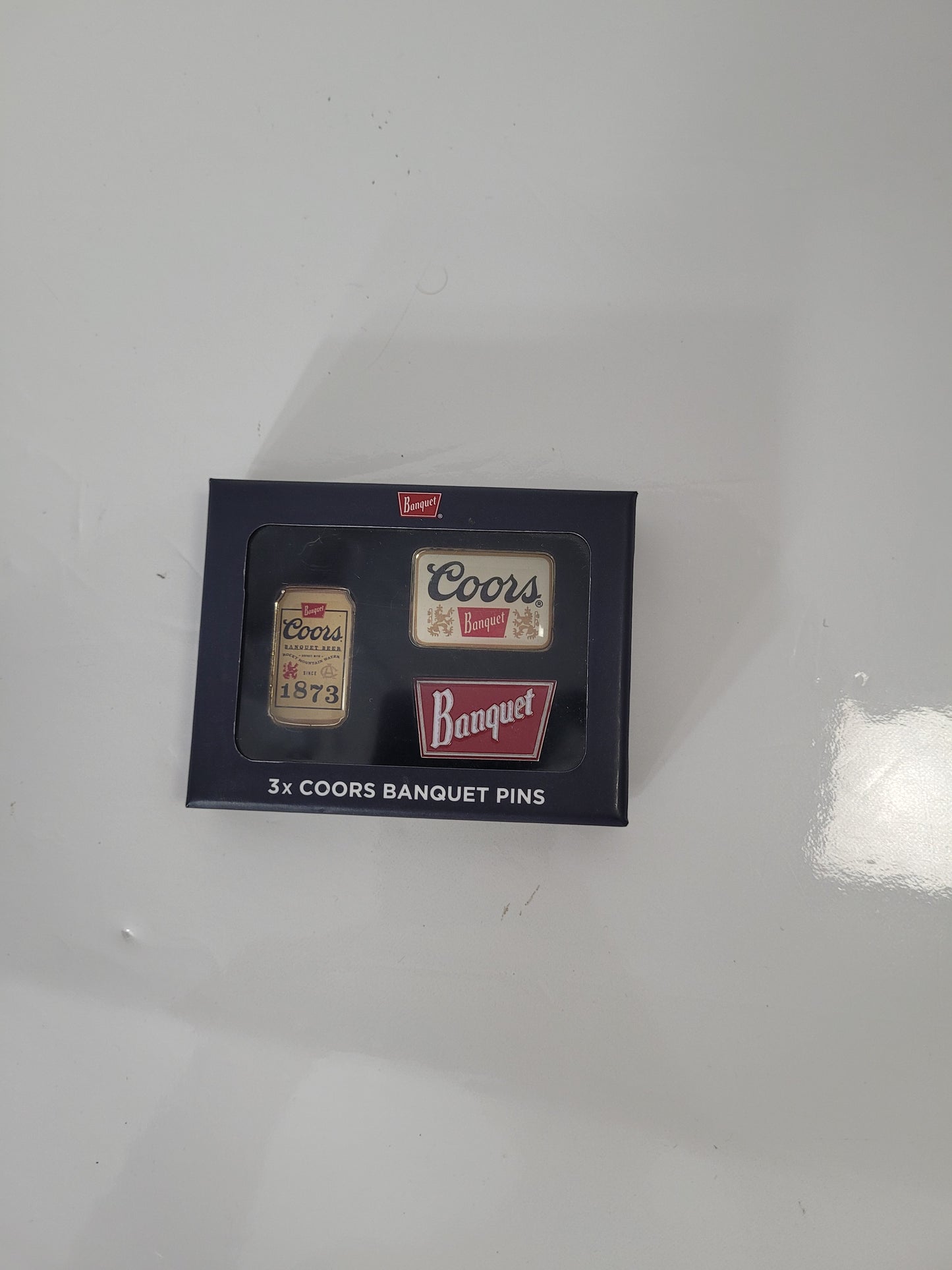 Coors Banquet 3-Pin Collector Set – Sealed / Never Opened