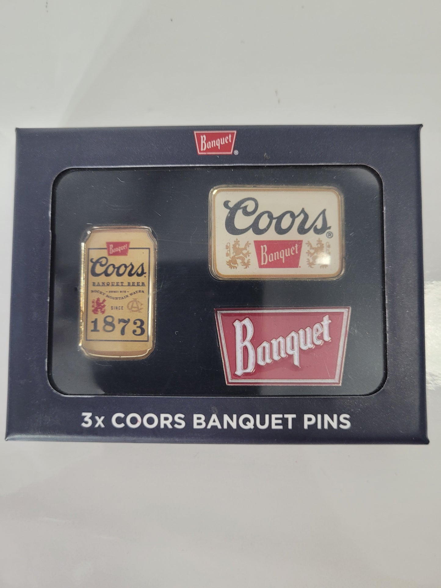 Coors Banquet 3-Pin Collector Set – Sealed / Never Opened