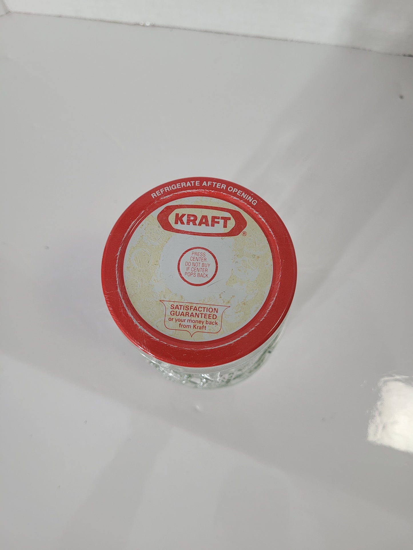 Vintage 1988 Kraft Glass Bear Jar with Original Red Metal Lid – 6"