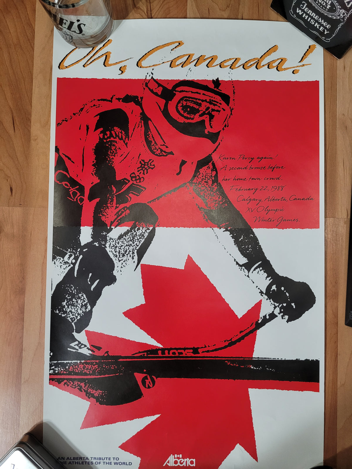 Lot of 3 Calgary 1988 Winter Olympics Alberta Tribute Posters – 13.5" x 22"