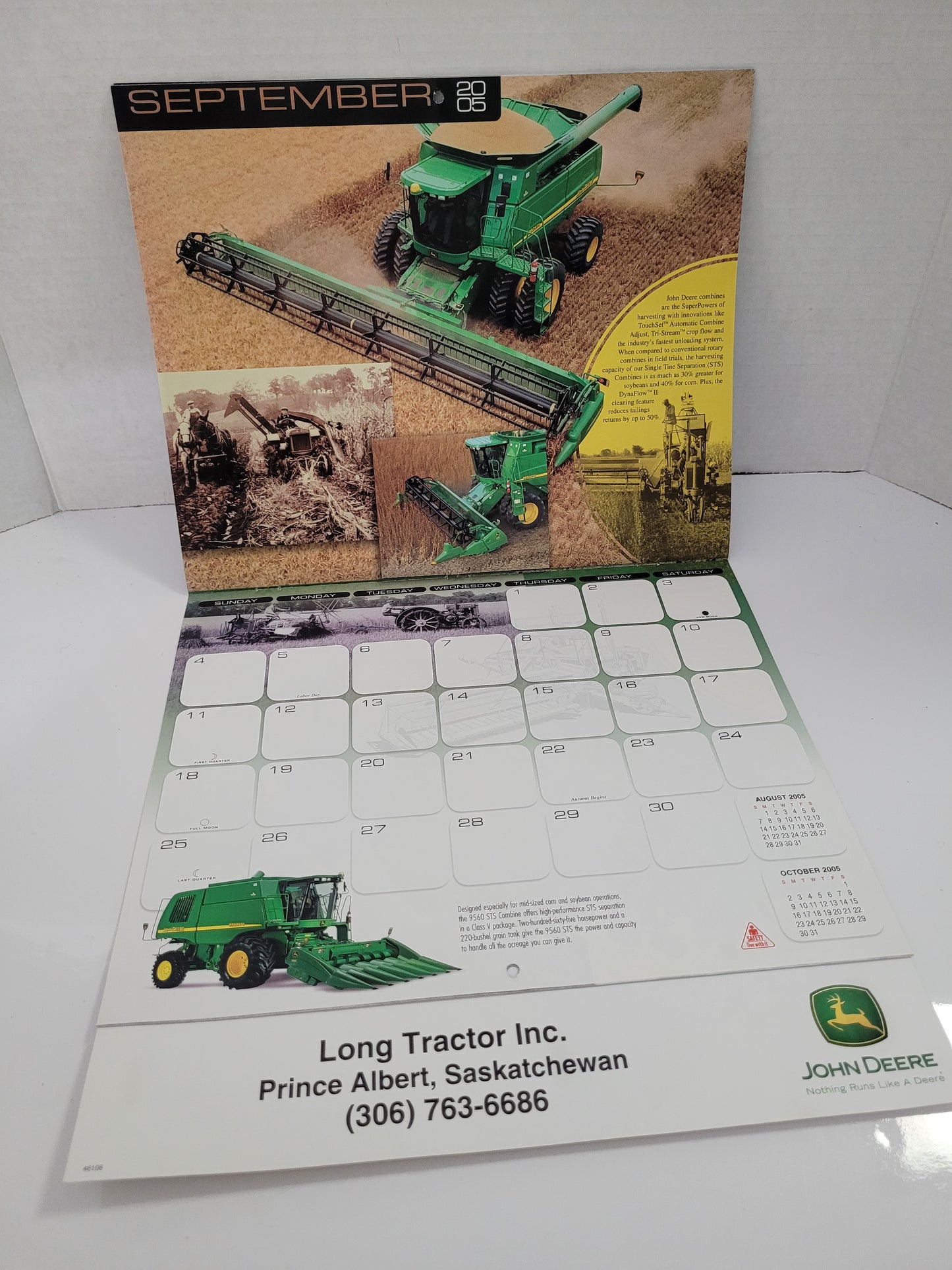 2005 John Deere “Ingenuity in the Field” Dealer Calendar – Long Tractor Inc., Prince Albert, SK