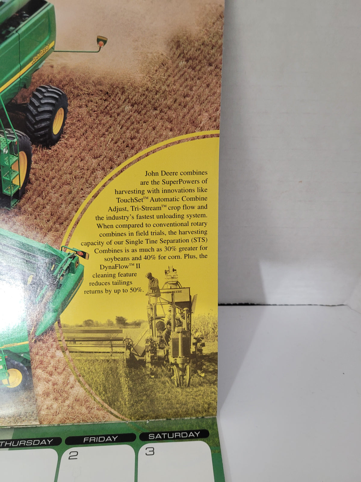 2005 John Deere “Ingenuity in the Field” Dealer Calendar – Long Tractor Inc., Prince Albert, SK