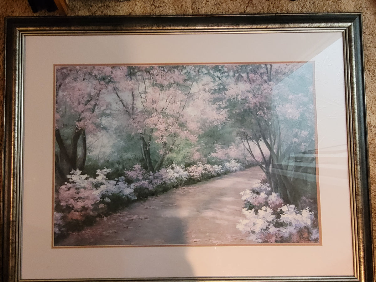 Diane Romanello Large Framed Floral Garden Path Print – Gerard Wall Art