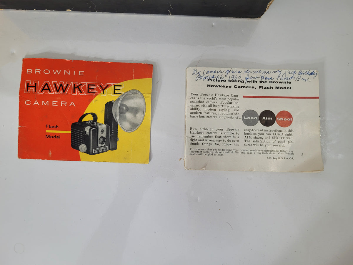 Vintage Kodak Brownie Hawkeye Flash Outfit – Camera, Flash, Box & Manuals