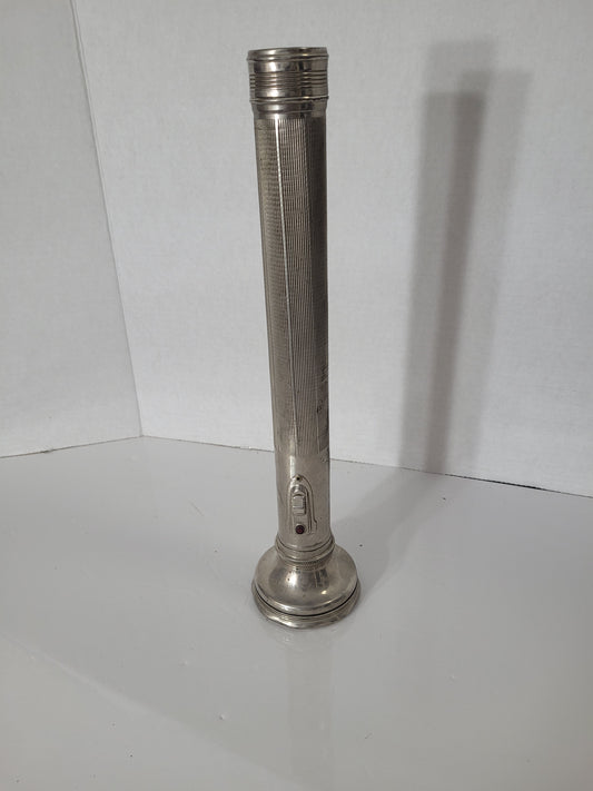Vintage Sang Chong Electric Factory Hong Kong Chrome Flashlight – 14.5"