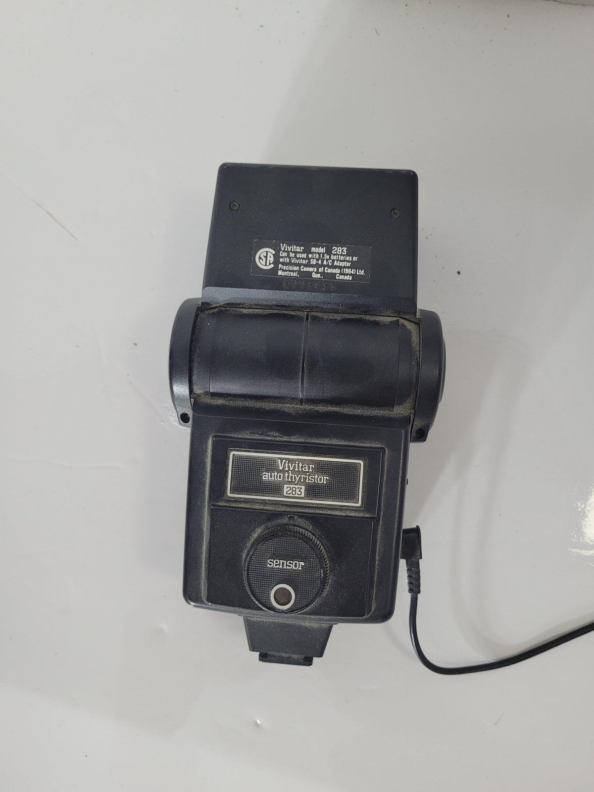 Vintage Vivitar Auto Thyristor 283 Camera Flash – 3.5" x 6.5"