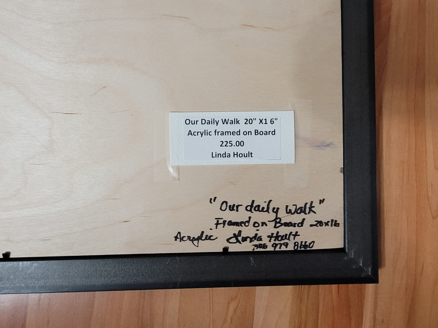 Original Acrylic Painting “Our Daily Walk” by Linda Hoult – Framed – 22" x 18"