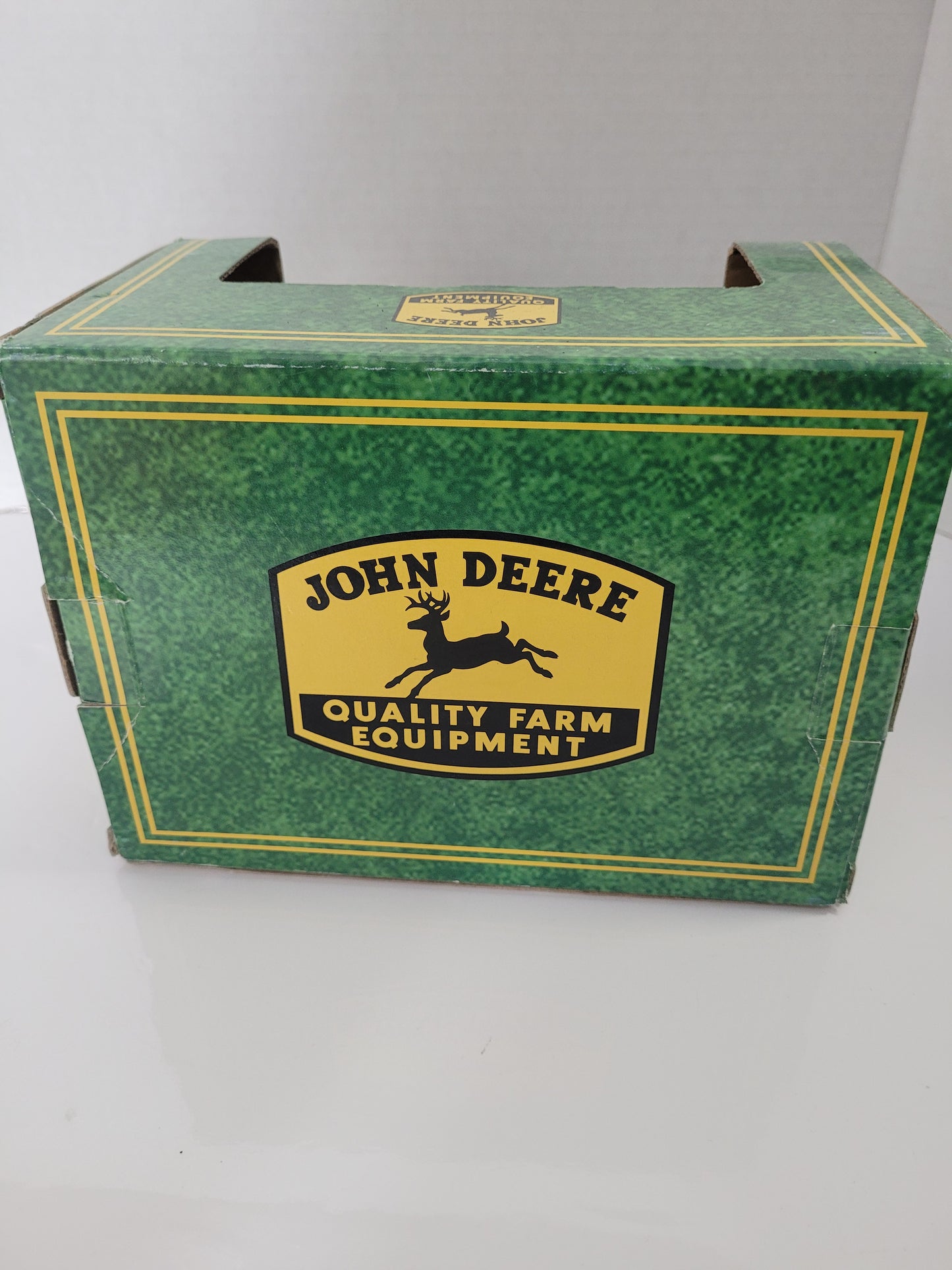 2003 John Deere ERTL Stamped Steel Mailbox Coin Bank with Keys & Original Box
