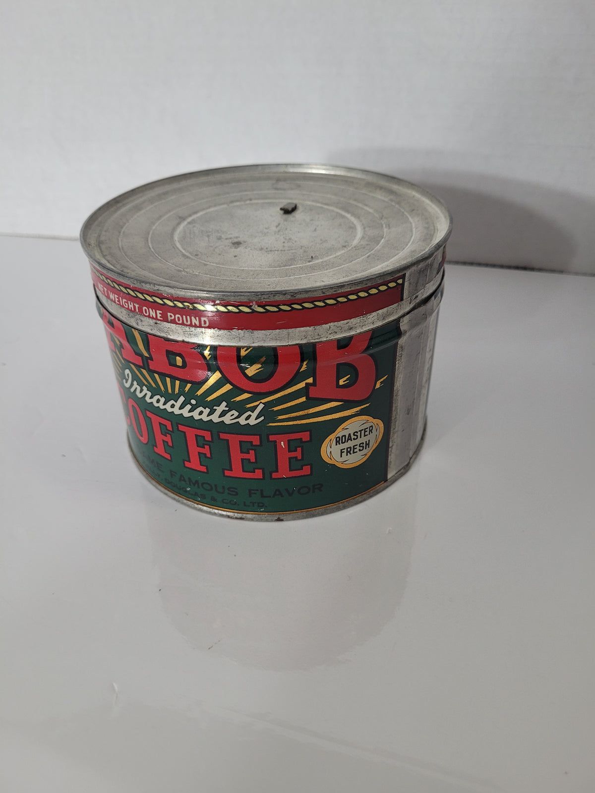 Vintage Nabob Irradiated Coffee Tin – 1 lb – Vancouver Canada