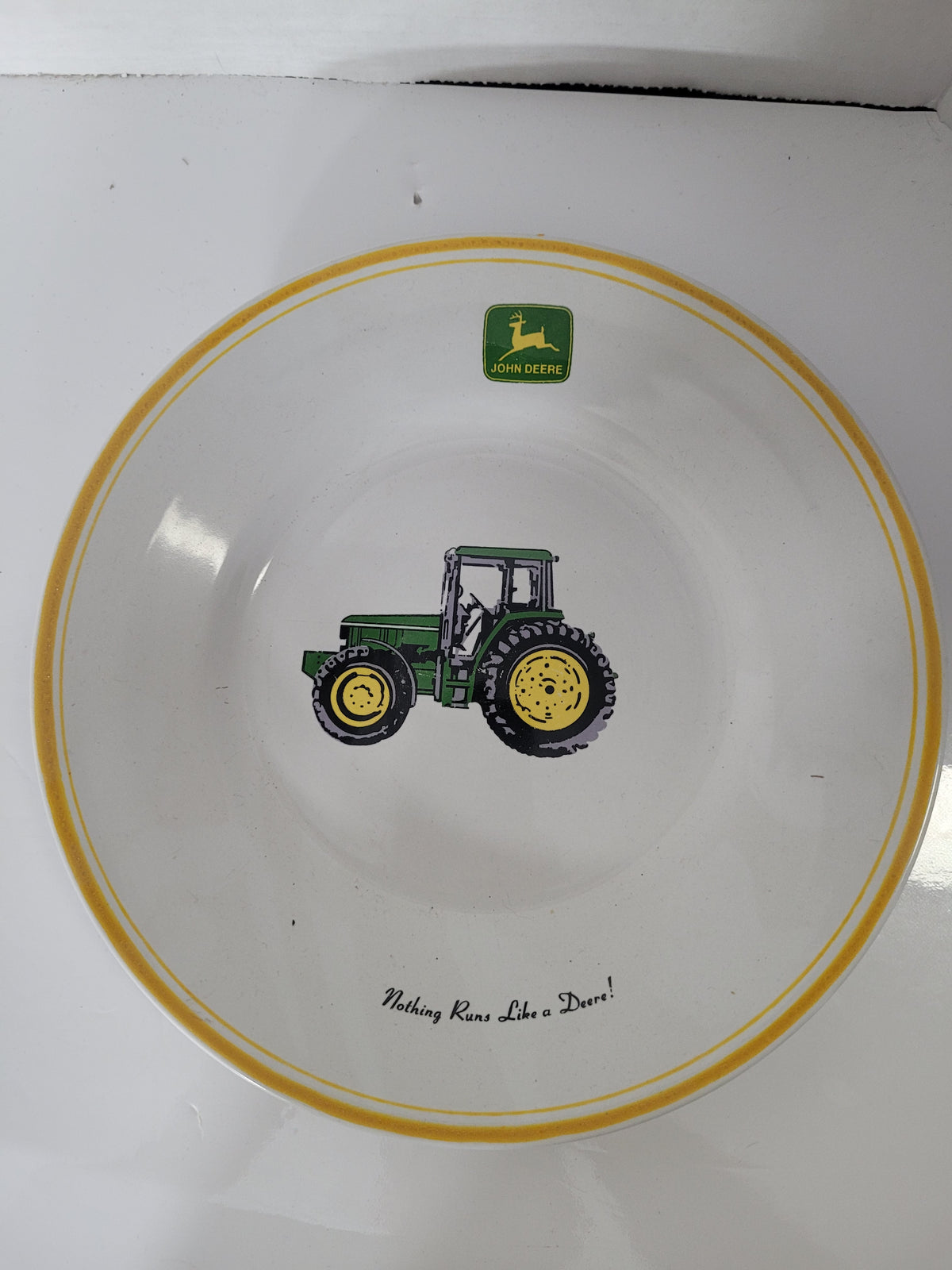 John Deere Gibson 9" Dinner Plate – Nothing Runs Like a Deere