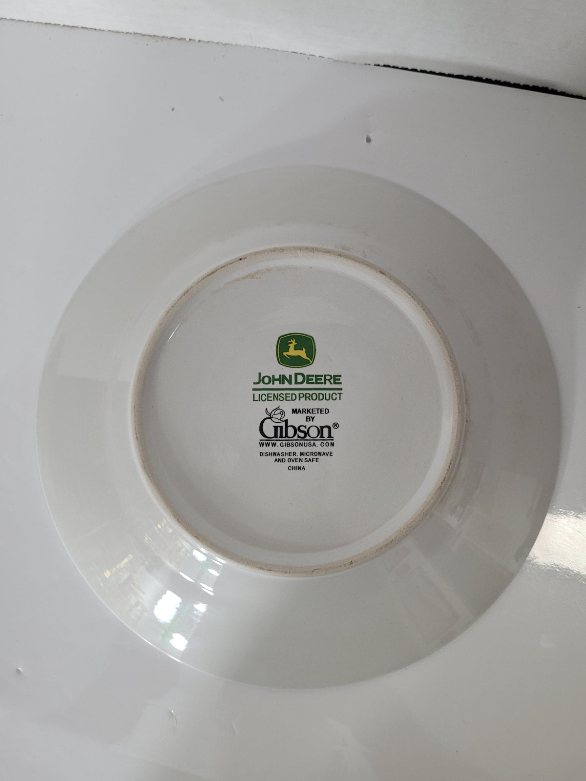 John Deere Gibson 9" Dinner Plate – Nothing Runs Like a Deere