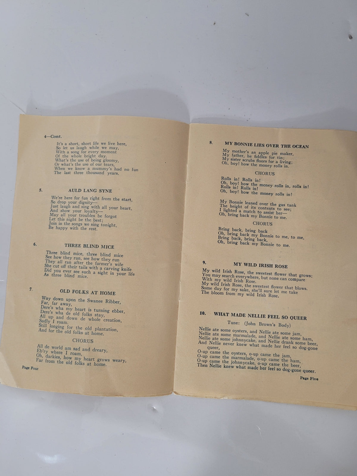 Vintage Chevrolet Official Song Book – Chevrolet Motor Company of Canada – Oshawa Ontario