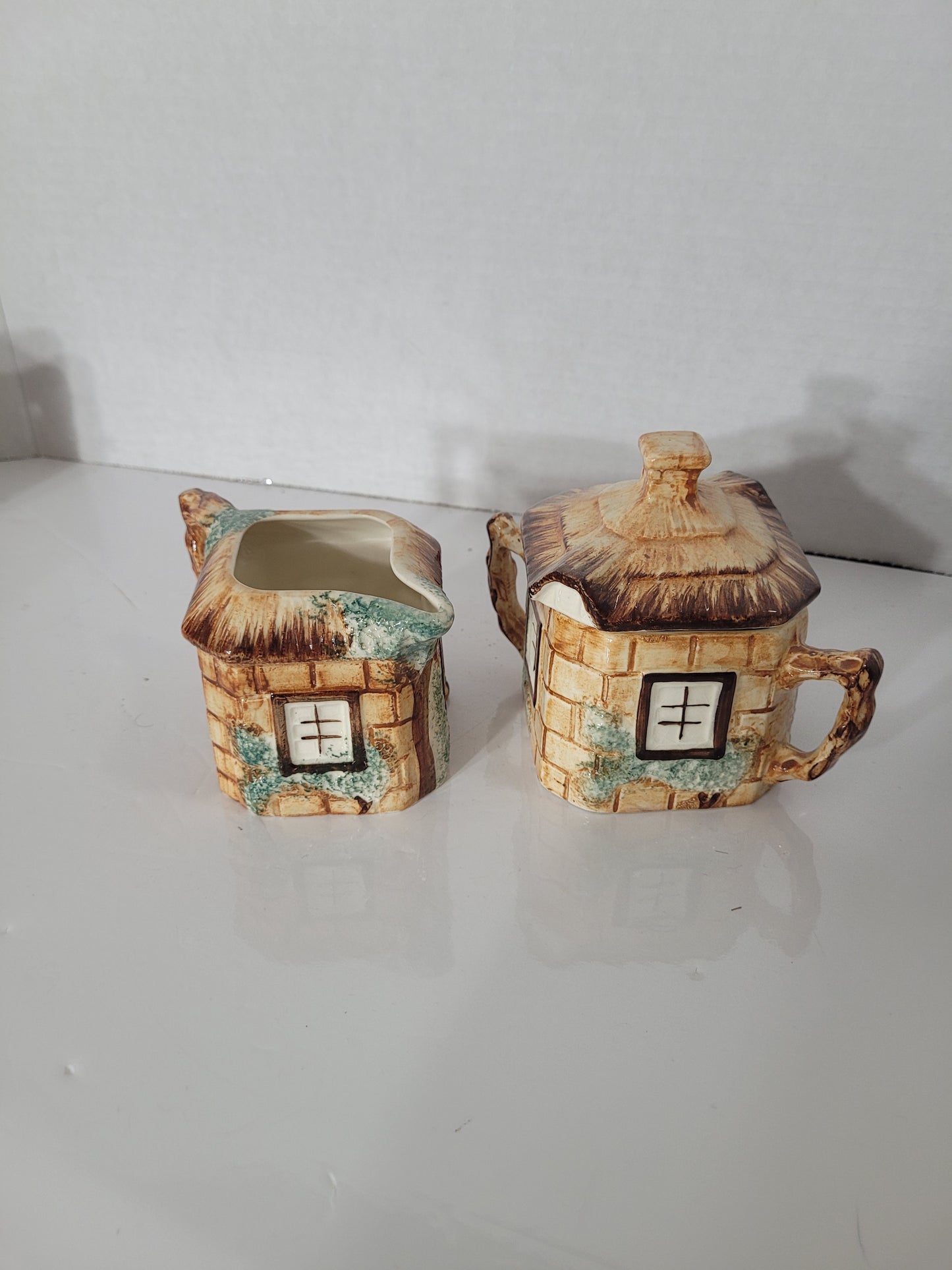 Vintage Keele St. Pottery Staffordshire Cottage Cream & Sugar Set – England