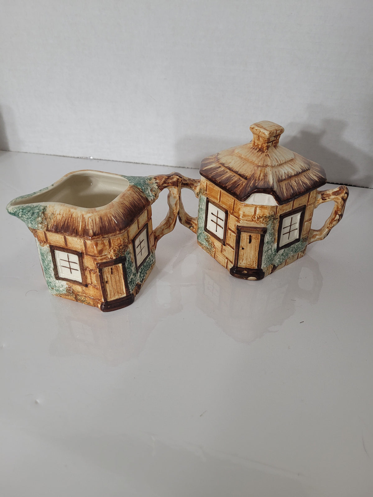 Vintage Keele St. Pottery Staffordshire Cottage Cream & Sugar Set – England