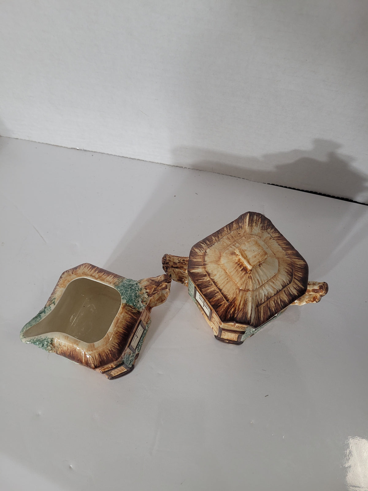 Vintage Keele St. Pottery Staffordshire Cottage Cream & Sugar Set – England