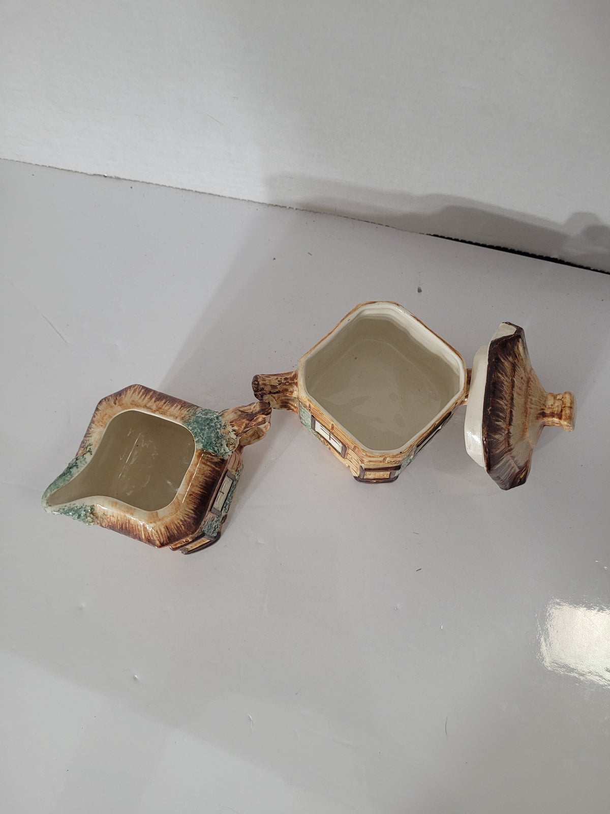 Vintage Keele St. Pottery Staffordshire Cottage Cream & Sugar Set – England