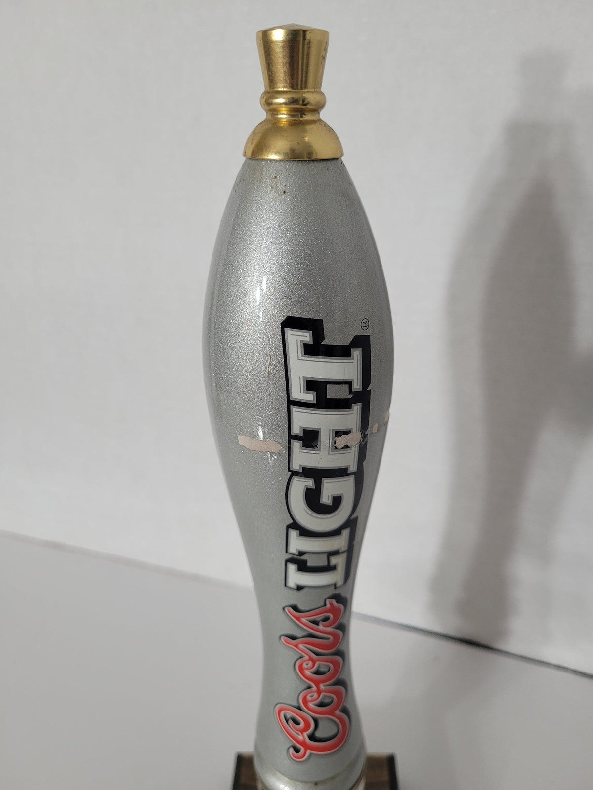 Coors Light Silver Beer Tap Handle – 11" Breweriana Bar Collectible