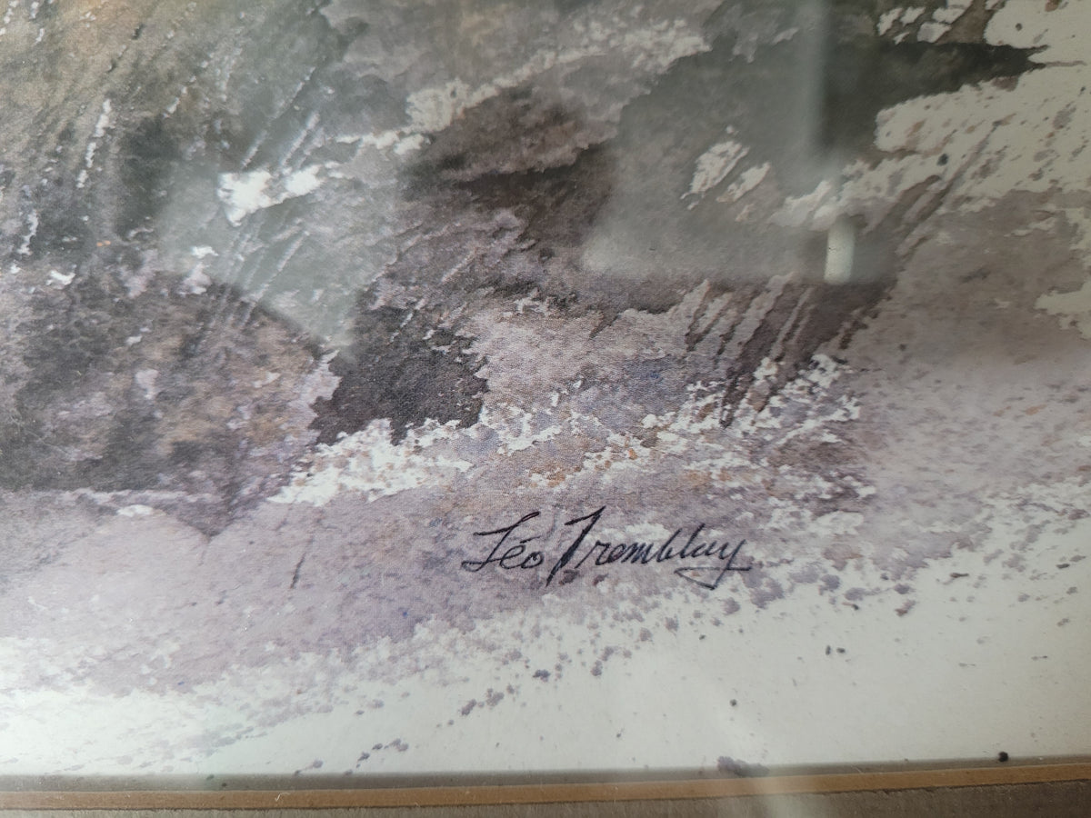 Les Tremblay Framed Landscape Print – 20" x 17" – Signed in Image