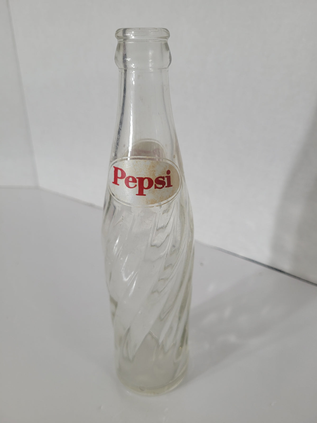 Vintage 1967 Pepsi-Cola Swirl Glass Bottle – Red & White ACL Logo