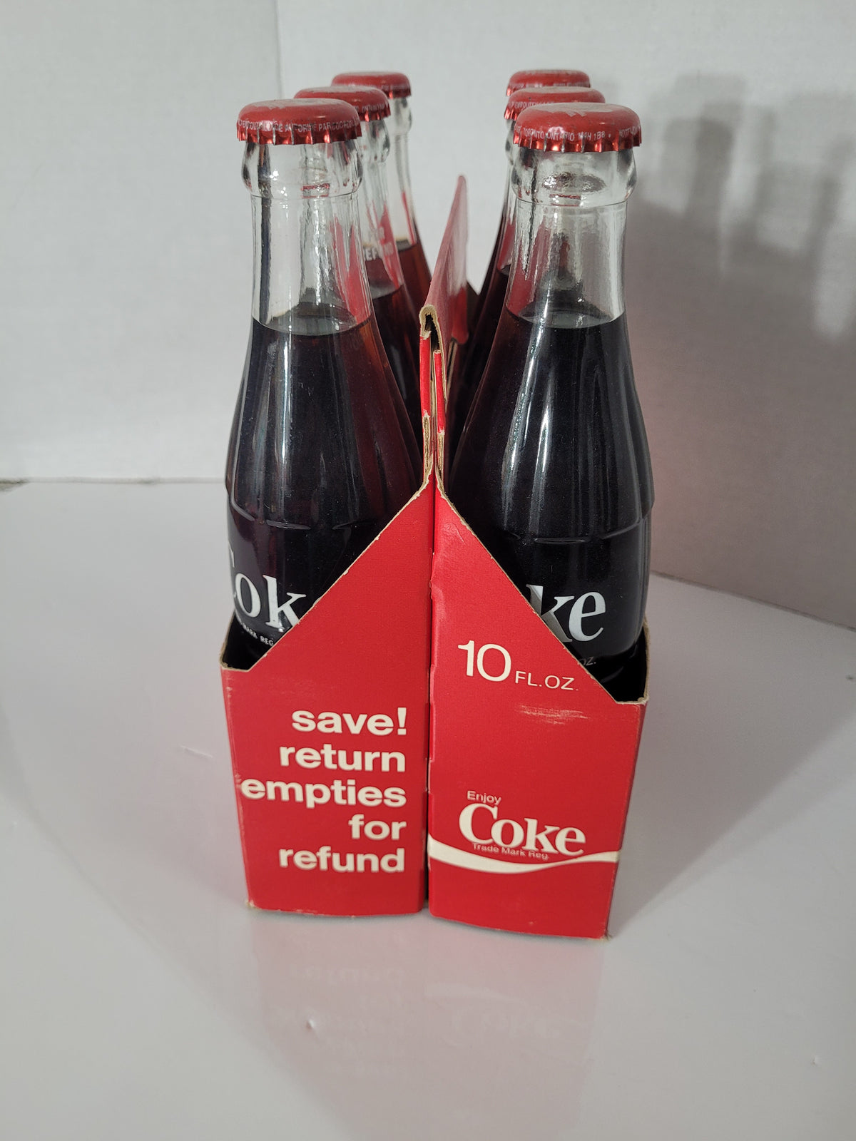Vintage Coca-Cola 6-Pack – Full Sealed 10 fl. oz. Glass Bottles in Original Canadian Carton