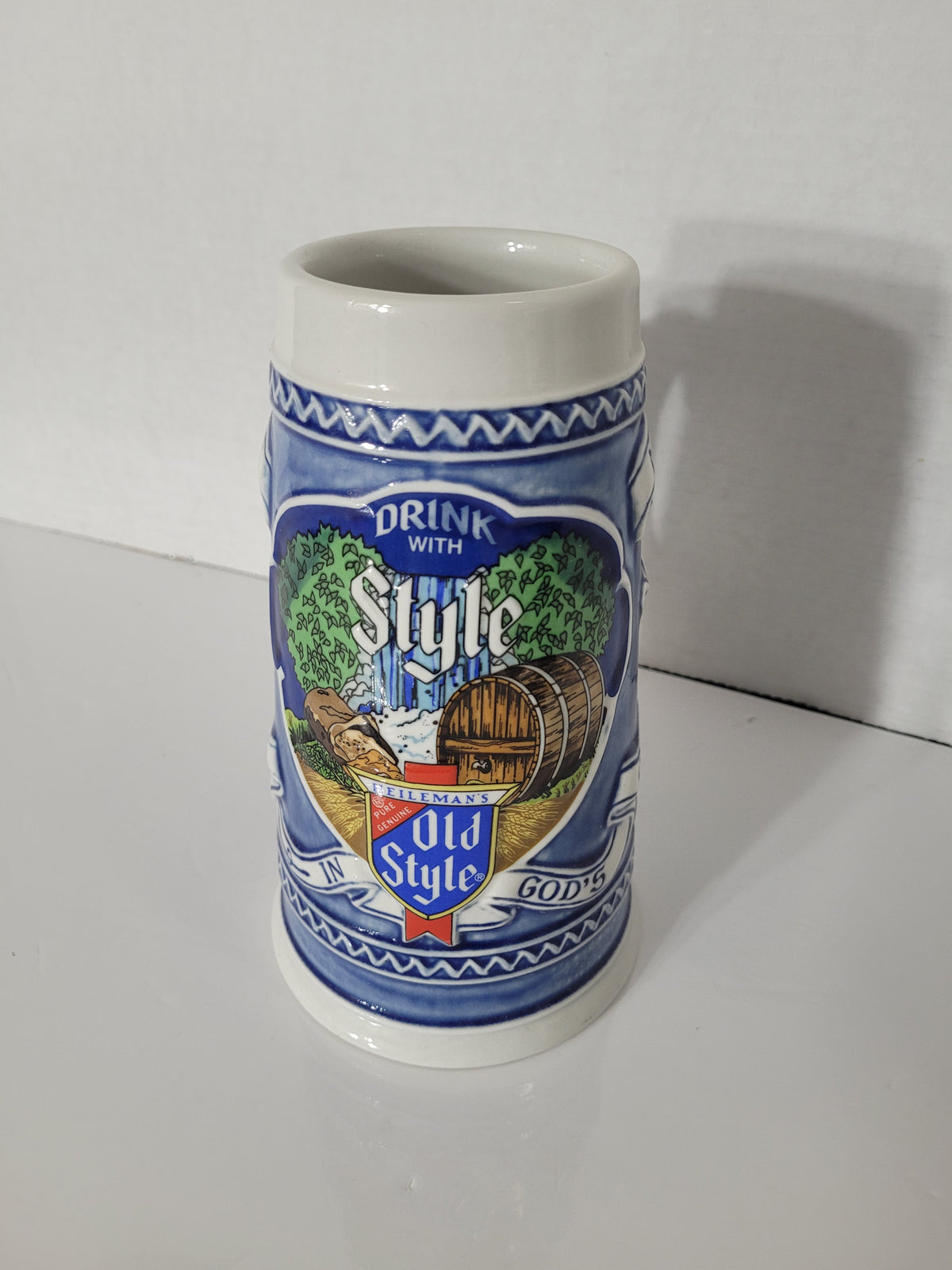 Vintage 1982 Heileman’s Old Style Beer Stein – Ceramarte Brazil – No. 46595