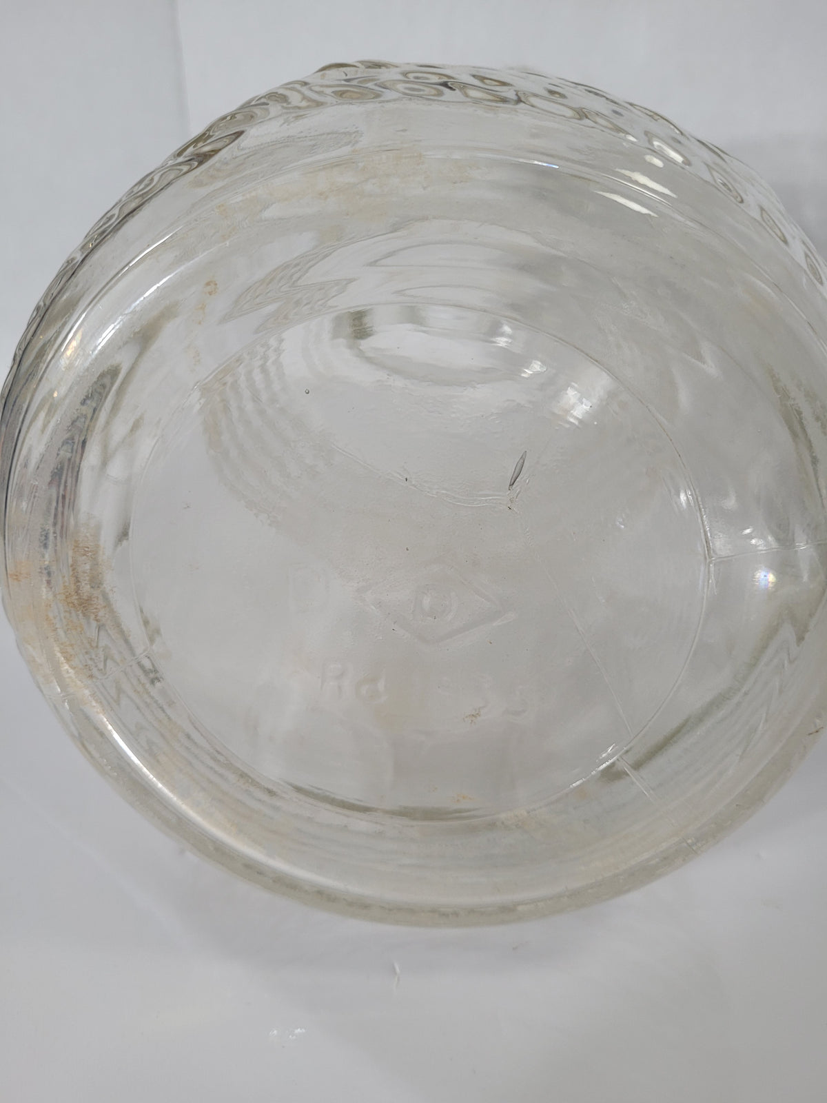 Vintage Dominion Glass Two-Handle Jug – Rope Pattern – Embossed 1935