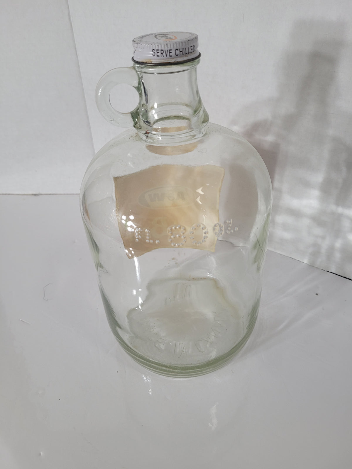 Vintage A&W Root Beer Glass Jug – Original Label & Cap – 80 fl. oz. – 9.5" x 5"
