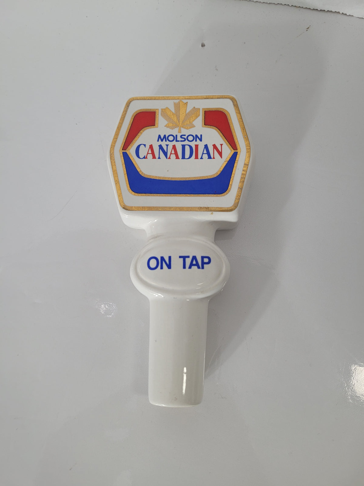 Vintage Molson Canadian “On Tap” Ceramic Beer Tap Handle – 6"
