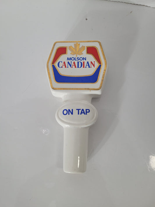 Vintage Molson Canadian “On Tap” Ceramic Beer Tap Handle – 6"