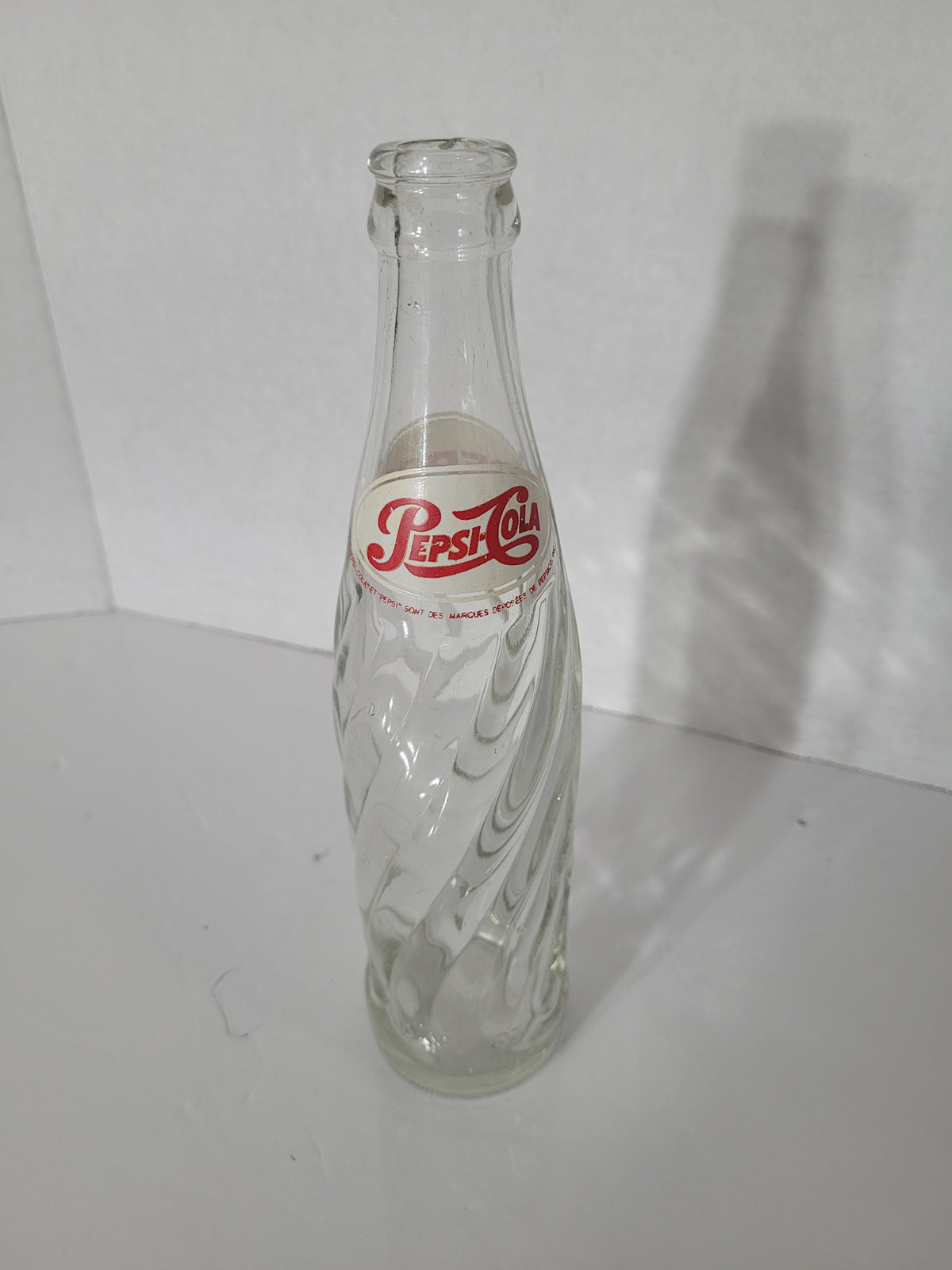 Vintage 1970 Pepsi-Cola Swirl Glass Bottle – Canadian ACL – 9"