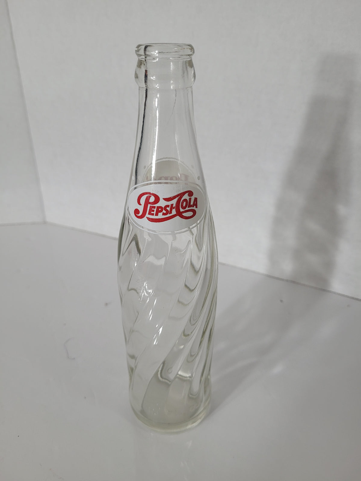 Vintage 1963 Pepsi-Cola Swirl Glass Bottle – Dominion Glass – Canadian – 9"