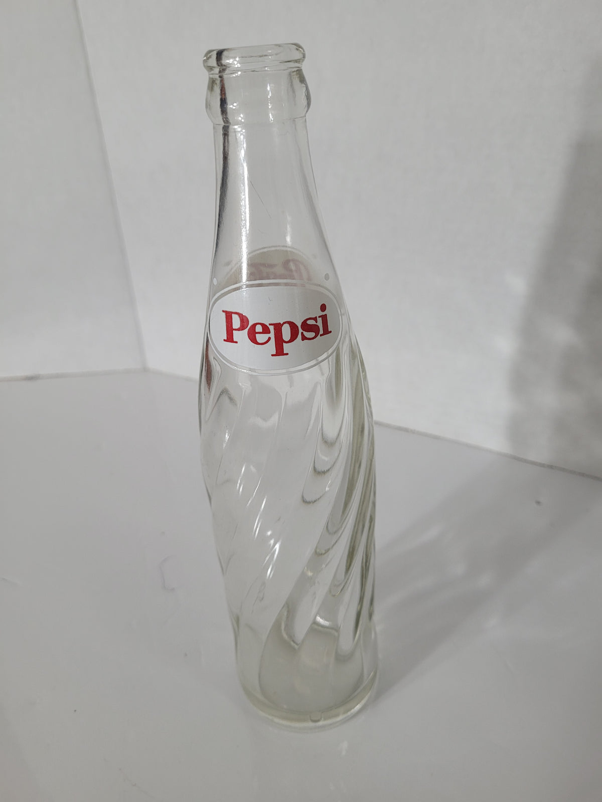Vintage 1963 Pepsi-Cola Swirl Glass Bottle – Dominion Glass – Canadian – 9"