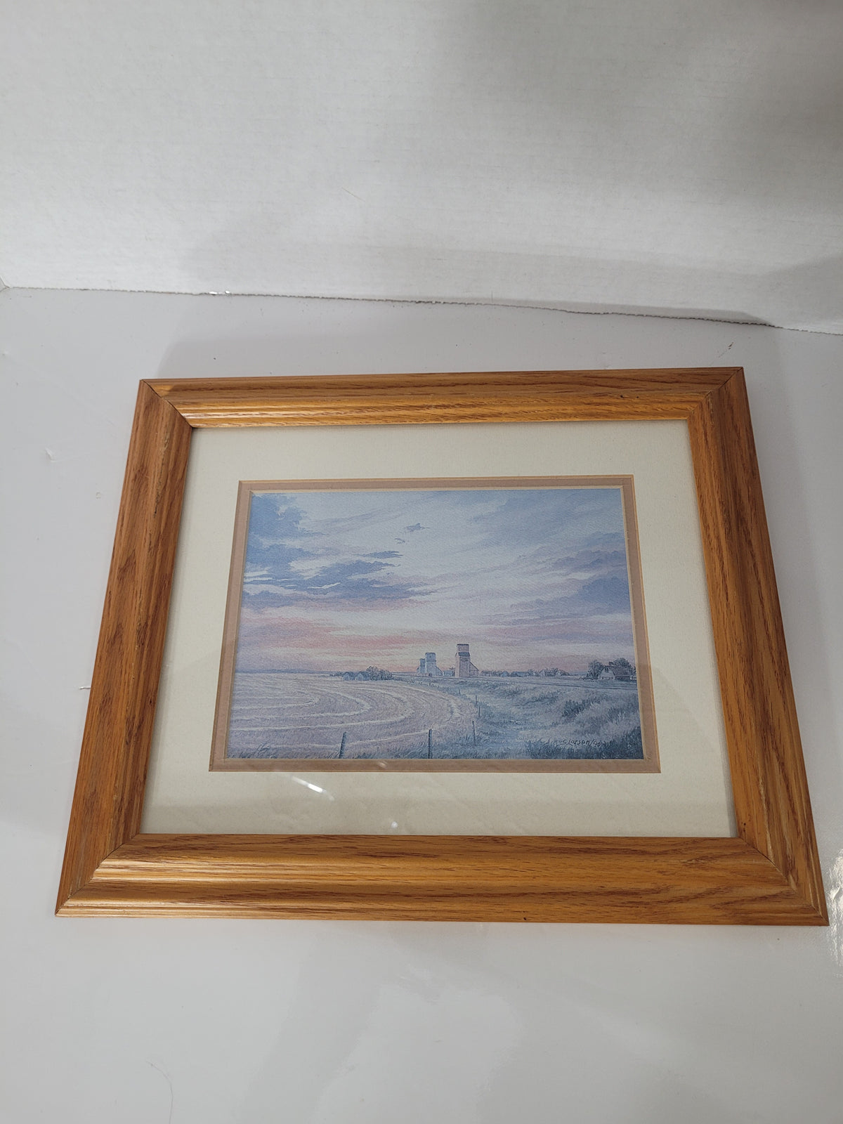 Sharon Larson “Harvest Sky” Prairie West Artworks Framed Print – Saskatchewan – 12" x 10"