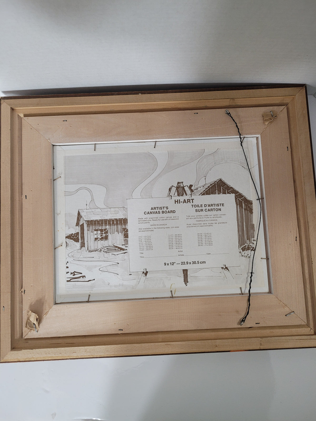 Vintage Framed Lighthouse Painting on Artist’s Canvas Board – 15.75" x 18"