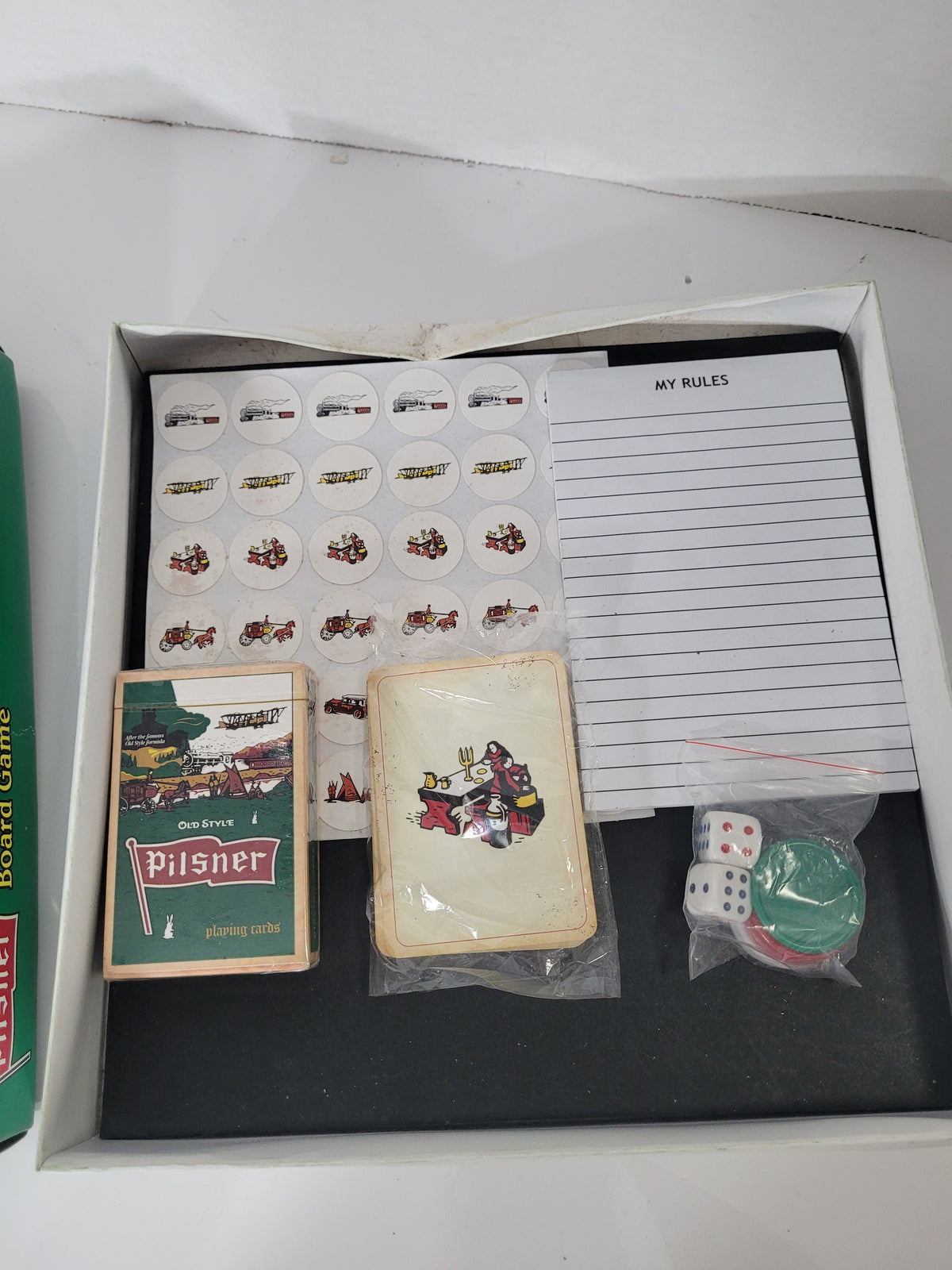 Vintage Old Style Pilsner Beer Promotional Board Game – Complete-Looking Set – Western Canadian Breweriana