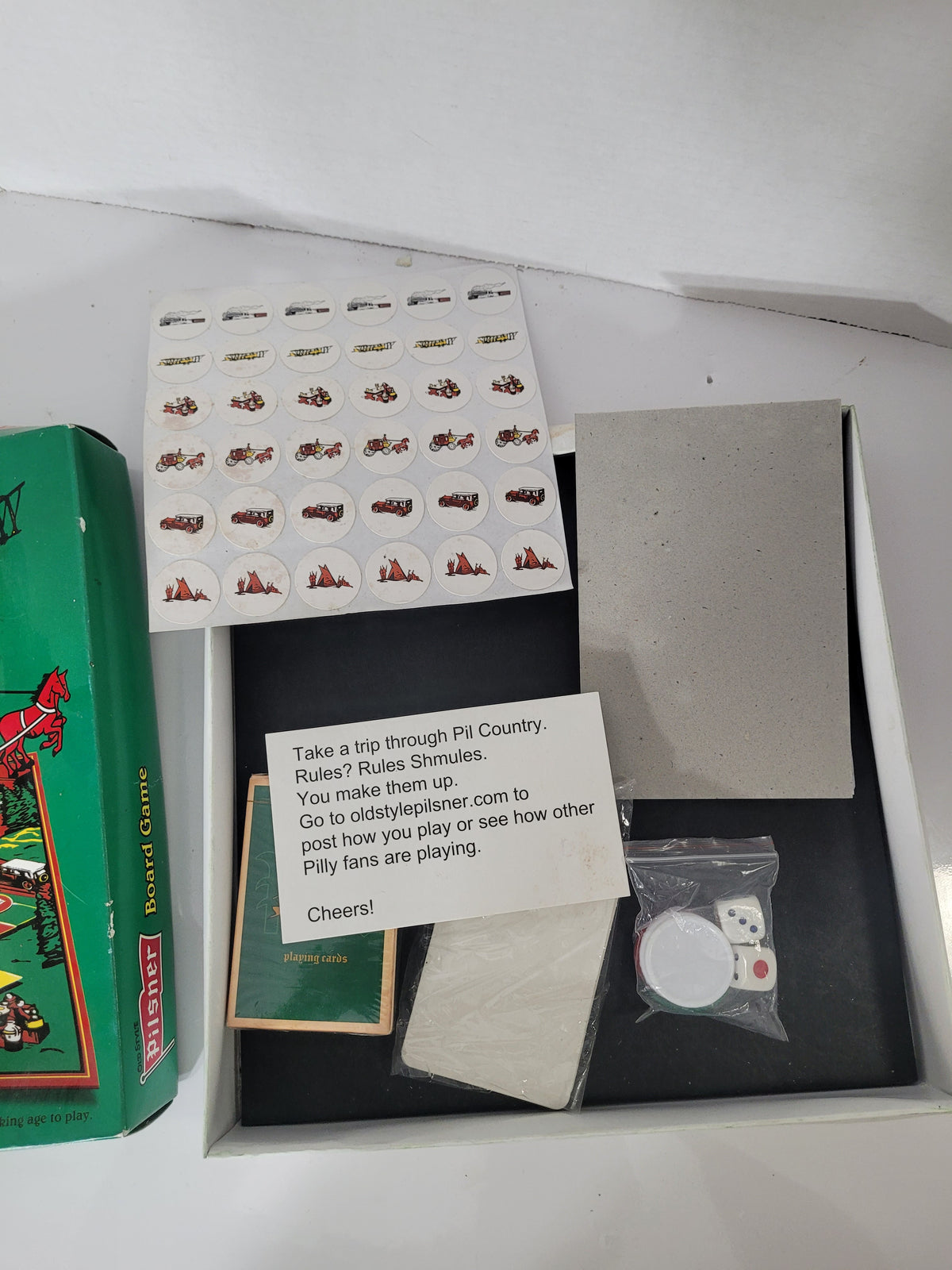 Vintage Old Style Pilsner Beer Promotional Board Game – Complete-Looking Set – Western Canadian Breweriana