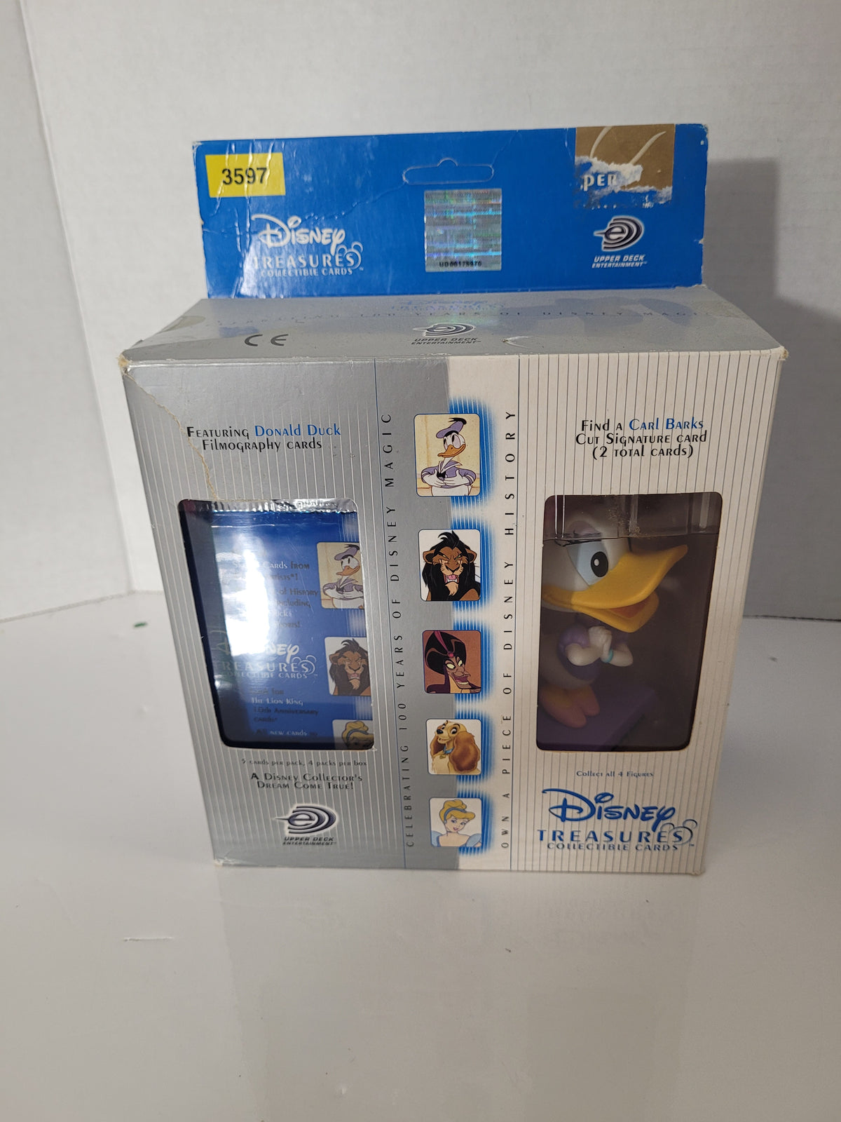 Disney Treasures Collectible Cards Donald Duck Collector Box Set – Upper Deck – With Figure & Packs