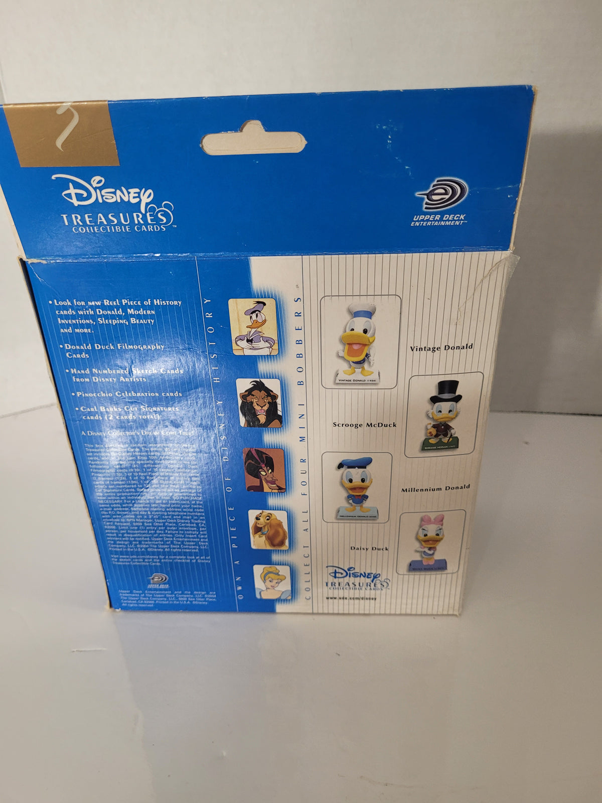 Disney Treasures Collectible Cards Donald Duck Collector Box Set – Upper Deck – With Figure & Packs