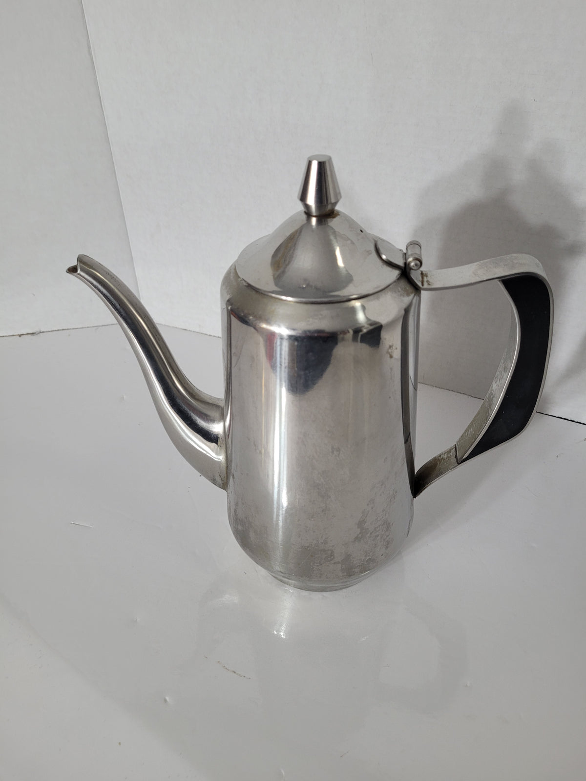 Vintage Oneida 18/8 Stainless Steel Mid-Century Coffee / Tea Pot – Hinged Lid